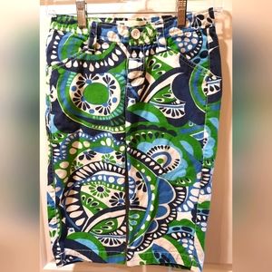 Gap Cotton Capri Paisly Print Pants size 12